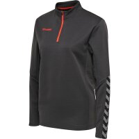hummel Hmlauthentic Half Zip Sweatshirt Wo - Damen - asphalt