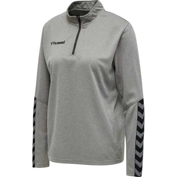 hummel Hmlauthentic Half Zip Sweatshirt Wo - Damen - grey...